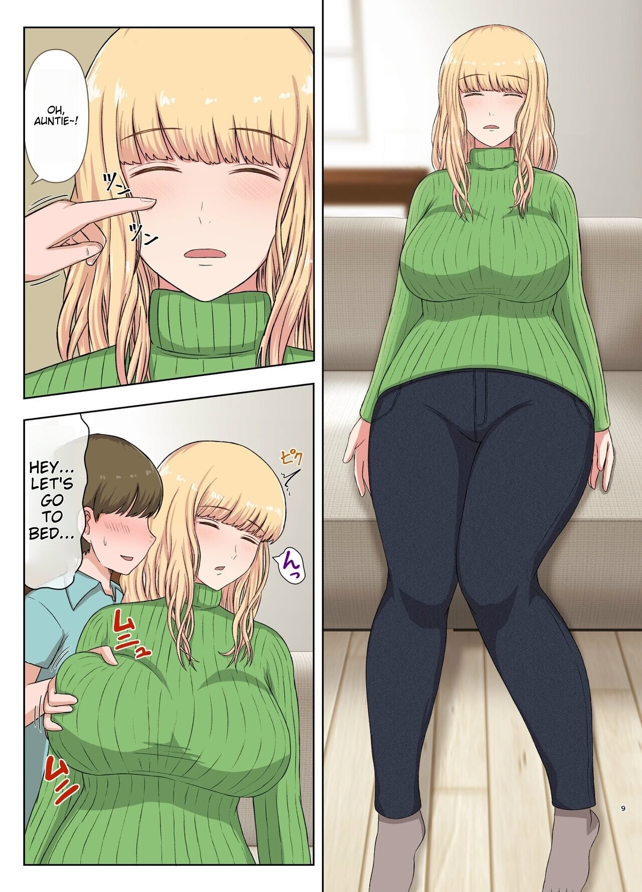 Hentai Manga Comic-Blonde Aunt's Sleep Rape-Read-8